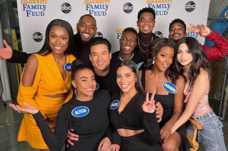 Group at family Feud | April Chaney | Celebrity