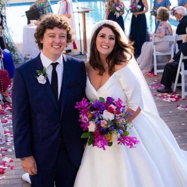Bride with son