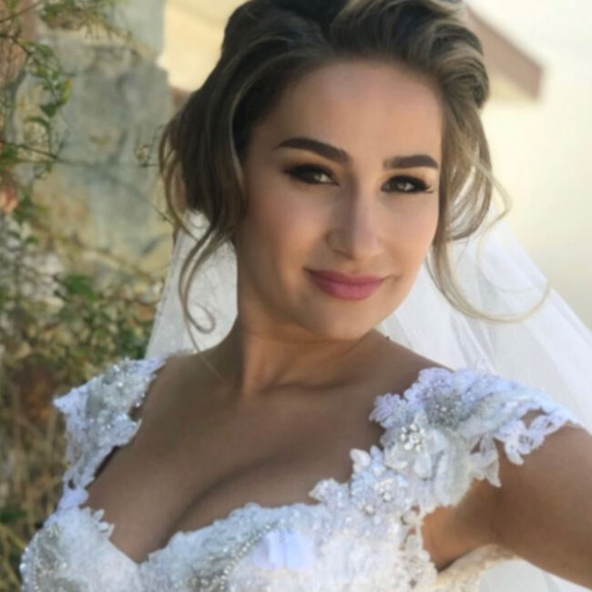Bride smiling